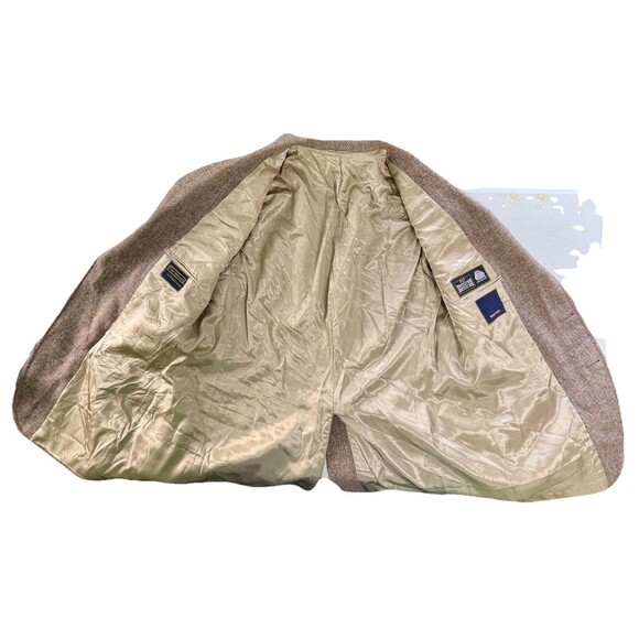 Vtg Polo University By Ralph Lauren Wool Tweed Blazer Herringbone Old Money 44 - Picture 4 of 13